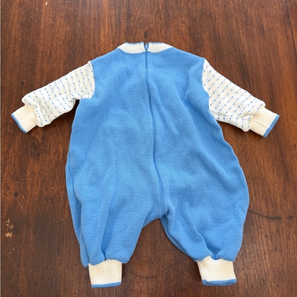 Vintage 90s B Z Bee Jungle Overalls Coveralls Jumpsuit Romper Size 3-6 Months - Picture 3 of 5